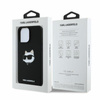 Karl Lagerfeld Silikon Choupette Kopf Druck MagSafe - iPhone 16 Pro Max Hülle (schwarz)