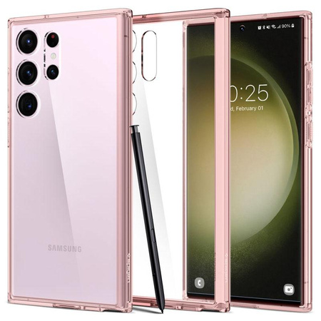 Spigen Ultra Hybrid - Etui pour Samsung Galaxy S23 Ultra (Rose Crystal)