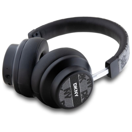 DKNY Kostkovaný vzor - bezdrátová sluchátka do uší Bluetooth V5.3 (černá)