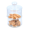 Alpina - Glass container / jar for sweets, 2 levels, 16x28 cm