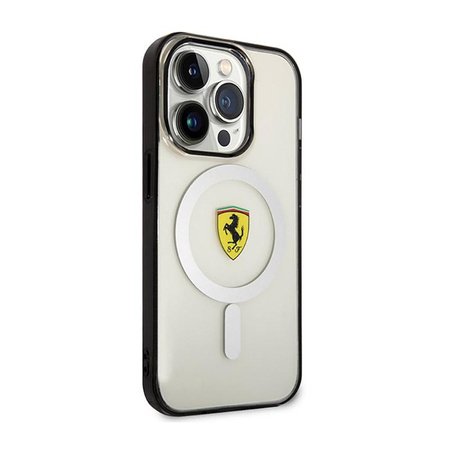 Ferrari Outline Magsafe - Schutzhülle für iPhone 14 Pro Max (Transparent)