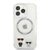 Karl Lagerfeld Karl & Choupette Aluminium MagSafe - pouzdro pro iPhone 13 Pro (průhledné)