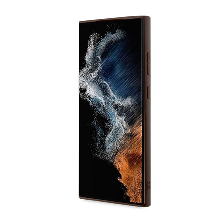 Guess 4G Printed Stripe - Hülle für Samsung Galaxy S23 Ultra (Braun)