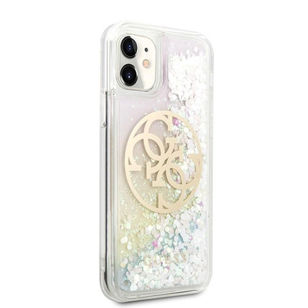 Guess Gradient Liquid Glitter Circle Logo - pouzdro pro iPhone 11