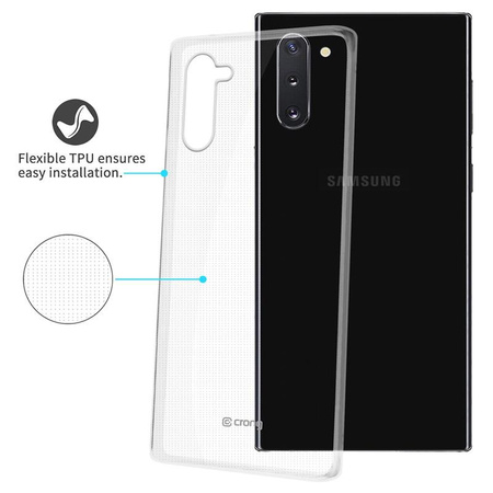 Crong Crystal Slim Cover - Étui pour Samsung Galaxy Note 10 (Transparent)