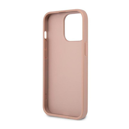 Guess Saffiano Triangle Logo Case - Coque iPhone 14 Pro Case (rose)