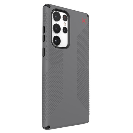 Speck Presidio2 Grip - pouzdro pro Samsung Galaxy S22 Ultra s povrchovou úpravou MICROBAN (grafitově šedá/černá)