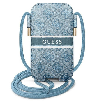 Guess 4G Printed Stripe Pouch - S/M phone pouch max 6.1" (blue)