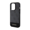Guess 4G Bottom Stripe Metal Logo Collection - iPhone 15 Pro Tasche (grau)
