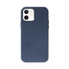 Crong Essential Cover Magnetic - Etui ze skóry iPhone 12 / iPhone 12 Pro MagSafe (granatowy)