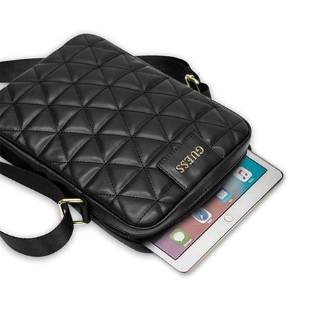 Guess Quilted Tablet Bag - 10" brašna na notebook / tablet (černá)