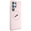 Karl Lagerfeld Silicone Double Heads And Circle MagSafe - Case for Samsung Galaxy S25 Ultra (Pink)