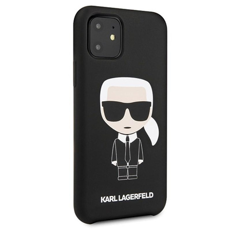 Karl Lagerfeld Fullbody Silikon Iconic - iPhone 11 Hülle (Schwarz)