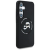 Karl Lagerfeld Silicone Double Heads And Circle MagSafe - Samsung Galaxy S25 Case (black)