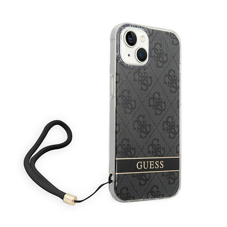Guess 4G Print Cord - Hülle für iPhone 14 Plus (Schwarz)