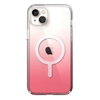 Speck Presidio Perfect-Clear + Ombre + MagSafe - iPhone 15 Plus / 14 Plus tok MICROBAN bevonattal (Tiszta / Vintage Rose Fade)