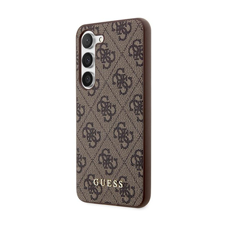 Guess 4G Metal Gold Logo - Case for Samsung Galaxy S24+ (Brown)