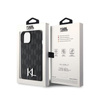 Karl Lagerfeld Leather Monogram Hot Stamp Metal Logo - pouzdro pro iPhone 15 (černé)