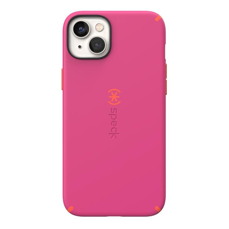 Speck CandyShell Pro - iPhone 14 Plus Tasche mit MICROBAN-Beschichtung (Digital Pink / Energy Red)
