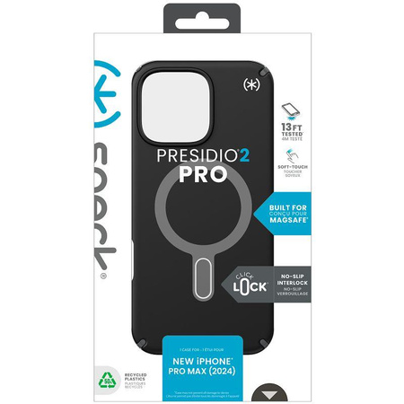 Speck Presidio2 Pro ClickLock & MagSafe - iPhone 16 Pro Max tok (fekete / palaszürke / fehér)