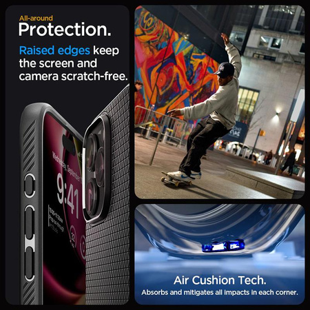 Spigen Liquid Air - Schutzhülle für iPhone 15 Pro (Mattschwarz)