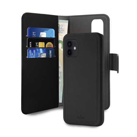 PURO Wallet Detachable - 2-in-1 Case iPhone 12 / iPhone 12 Pro (black)