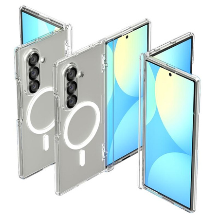 Spigen Ultra Hybrid Pro Mag MagSafe - Case for Samsung Galaxy Z Fold 7 (Clear/White)