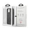 Guess 4G fém arany logó - iPhone 12 / iPhone 12 Pro tok (szürke)