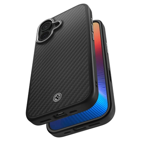 Spigen Enzo Aramid T Mag MagSafe - Hülle für iPhone 17 (Black/Silver)