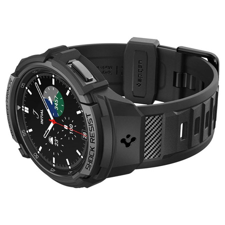 Spigen Rugged Armor Pro - Armband + Tasche für Samsung Galaxy Watch 6 Classic 47 mm (Schwarz)