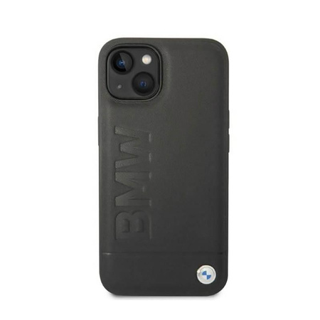 BMW Signature Logo Imprint MagSafe - Hülle für iPhone 14 Plus (Schwarz)