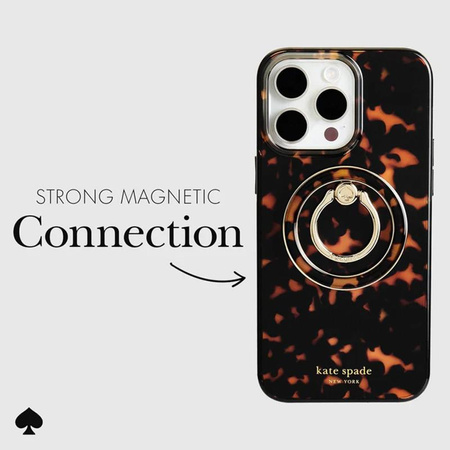 Kate Spade New York Magnetický stojánek na prsteny - MagSafe držák na prst s funkcí stojánku (želvovinová)