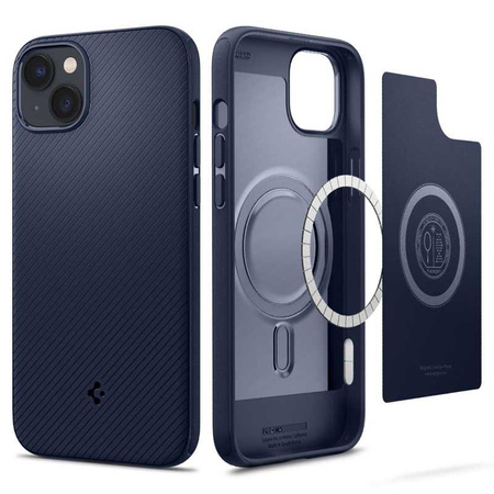 Spigen Mag Armor - Case for iPhone 15 Plus / iPhone 14 Plus (Navy blue)