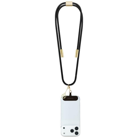 Guess Crossbody Strap 4G Charm - Universeller Handygurt / USB-C auf USB-C Kabel 1,5m (Schwarz)
