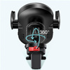 USAMS US-CD132 - Autohalterung mit kabelloser 15-W-Ladung (schwarz)