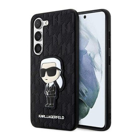 Karl Lagerfeld NFT Saffiano Monogram Ikonik - pouzdro pro Samsung Galaxy S23+ (černé)
