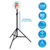 Grundig - Lampe annulaire LED avec trépied pour photos, selfie, maquillage