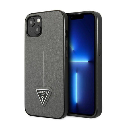 Guess GUHCP14SPSATLG iPhone 14 6,1" srebrny/silver hardcase SaffianoTriangle Logo