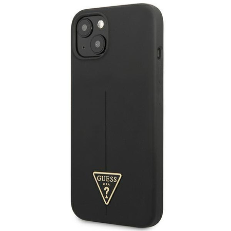 Guess szilikon háromszög logó - iPhone 13 mini tok (fekete)