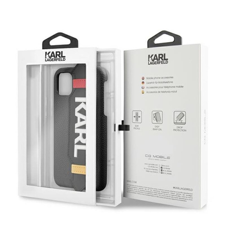 Karl Lagerfeld Pouzdro s řemínkem - Pouzdro pro iPhone 11 Pro (černé)