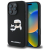 Karl Lagerfeld szilikon dupla fejű nyomtatott MagSafe - iPhone 16 Pro tok (fekete)