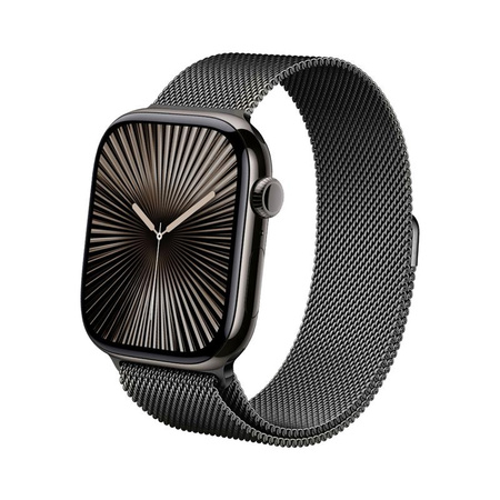 Crong Milano Steel - Řemínek z nerezové oceli pro Apple Watch 38/40/41/42 mm (grafitová)