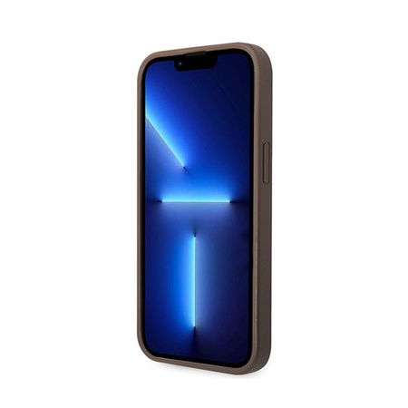 Guess 4G Big Metal Logo - iPhone 15 / 14 / 13 Tasche (braun)