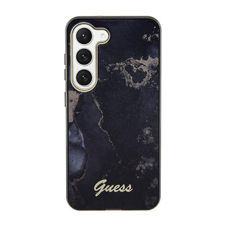 Guess Golden Marble Collection - Case for Samsung Galaxy S23+ (Black)