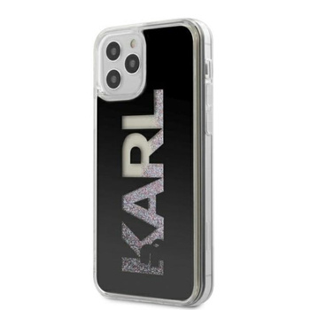 Karl Lagerfeld Logo Karl Liquid Glitter Multi - pouzdro pro iPhone 12 / iPhone 12 Pro (černé)