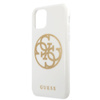 Guess Circle Glitter 4G - pouzdro pro iPhone 11 Pro Max (bílé)