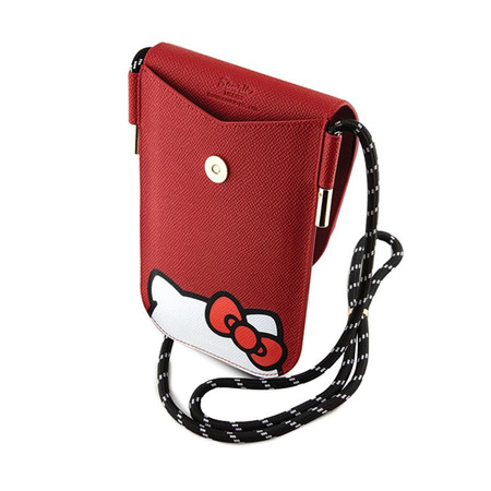 Hello Kitty Leder Versteck Kitty Cord - Crossbody Handytasche (rot)