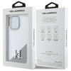 Karl Lagerfeld Silicone Shadow Metal Initial MagSafe - iPhone 16 Pro Max Case (white)