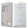 Guess Grained Hot Stamp Peony Triangle Logo MagSafe - Case for iPhone 16 Pro (pink)