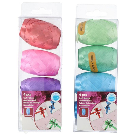 Jeu de rubans, rubans d'emballage cadeau 10 m 4 pcs. (Set 2)